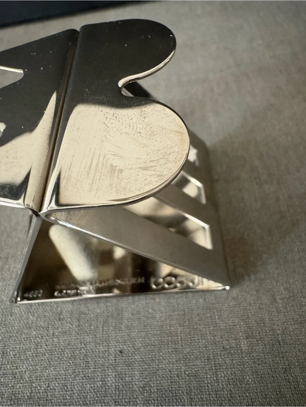 Vintage Crate & Barrel Stainless Steel Napkin Rings with 4 different designs